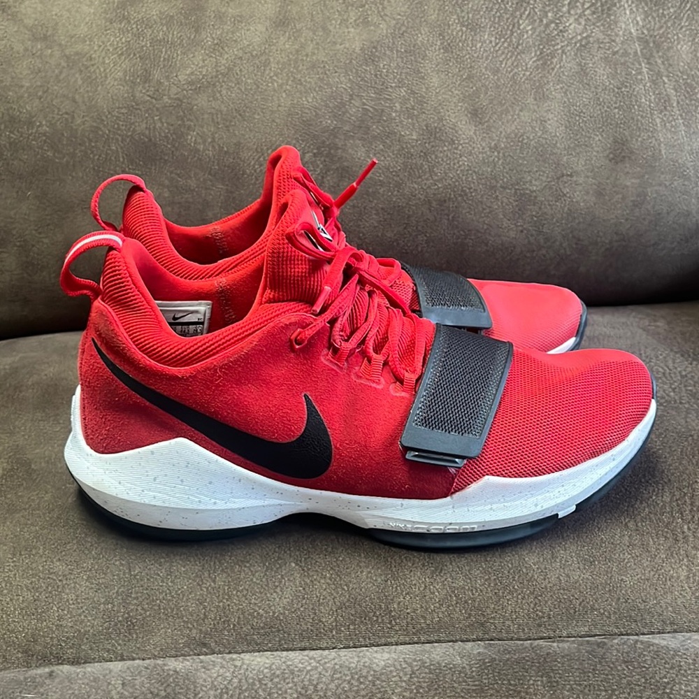 SIZE 10.5 Nike PG 1 University Red/ White/ Black